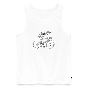 Gift idea for a road bike with road bike - Men's Premium Organic Tank Top - white - Front - Michal (187cm)