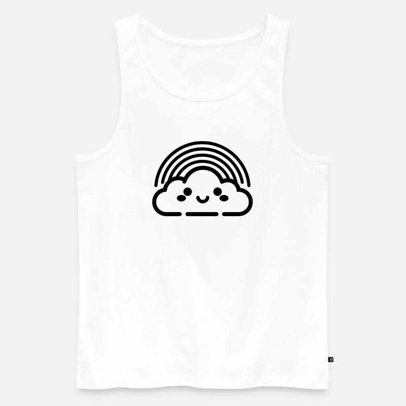 Regenbogen - Männer Premium Bio Tank Top - Weiß