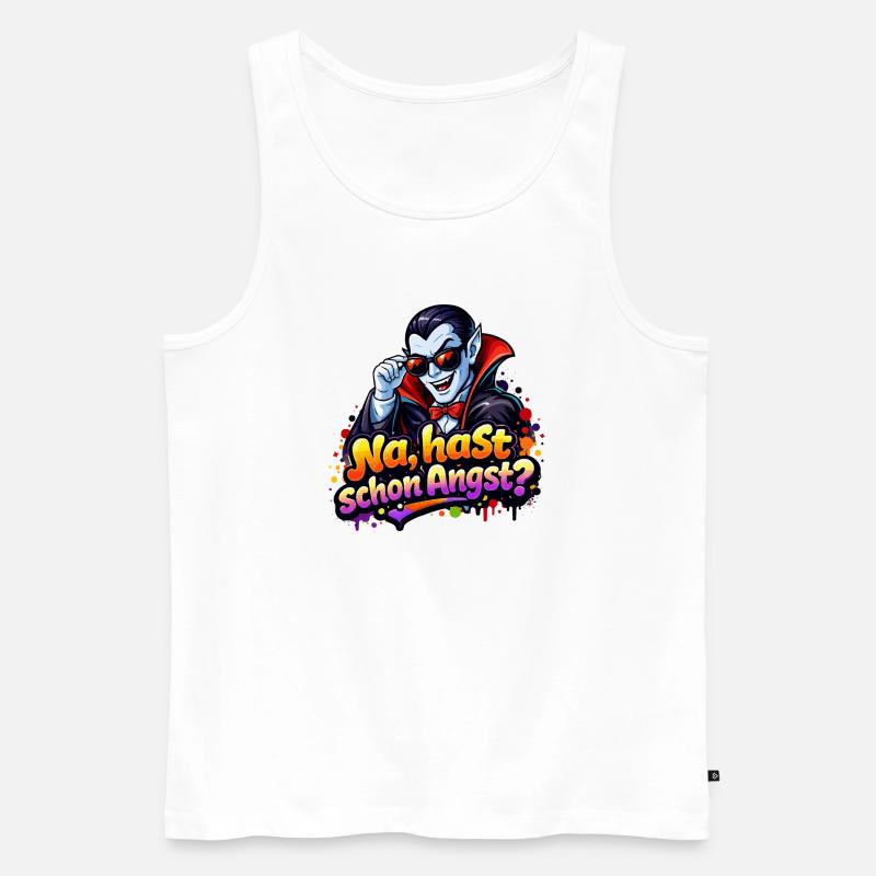 drakula-comic-spruch - Männer Premium Bio Tank Top - Weiß