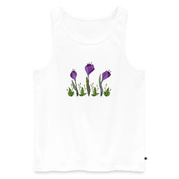 Blumen - Männer Premium Bio Tank Top - Weiß - Vorne - Michal (187cm)