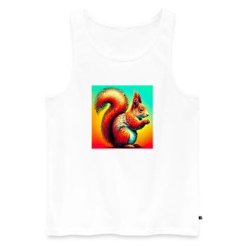 squirrel - Men's Premium Organic Tank Top - white - Front - AI Model Male 178 light (178cm)