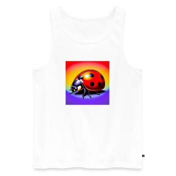 Marienkäfer - Männer Premium Bio Tank Top - Weiß - Vorne - Michal (187cm)