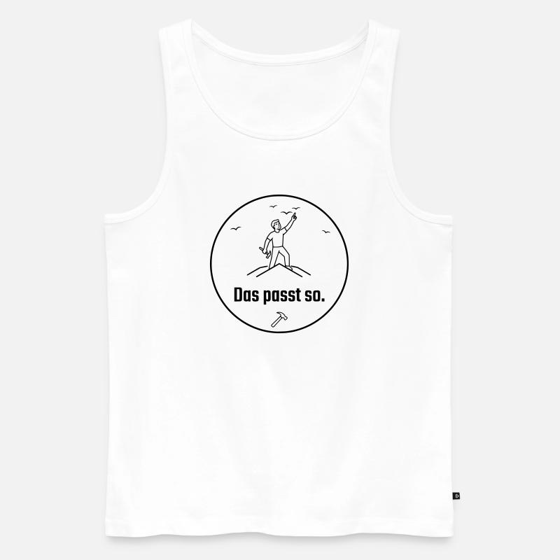 Dachdecker das passt so Stolz - Männer Premium Bio Tank Top - Weiß