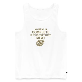 Meat Grilling BBQ Burger Steak Western Chef - Men's Premium Organic Tank Top - white - Front - AI Model Male 178 light (178cm)