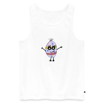 Egg Emotions Happy Easter Kids - Men's Premium Organic Tank Top - white - Front - AI Model Male 178 light (178cm)