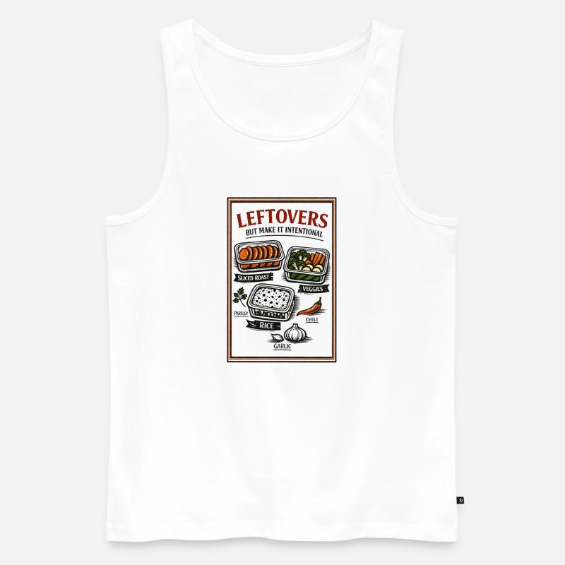 Reste mit Plan | Meal Prep Küche - Männer Premium Bio Tank Top - Weiß