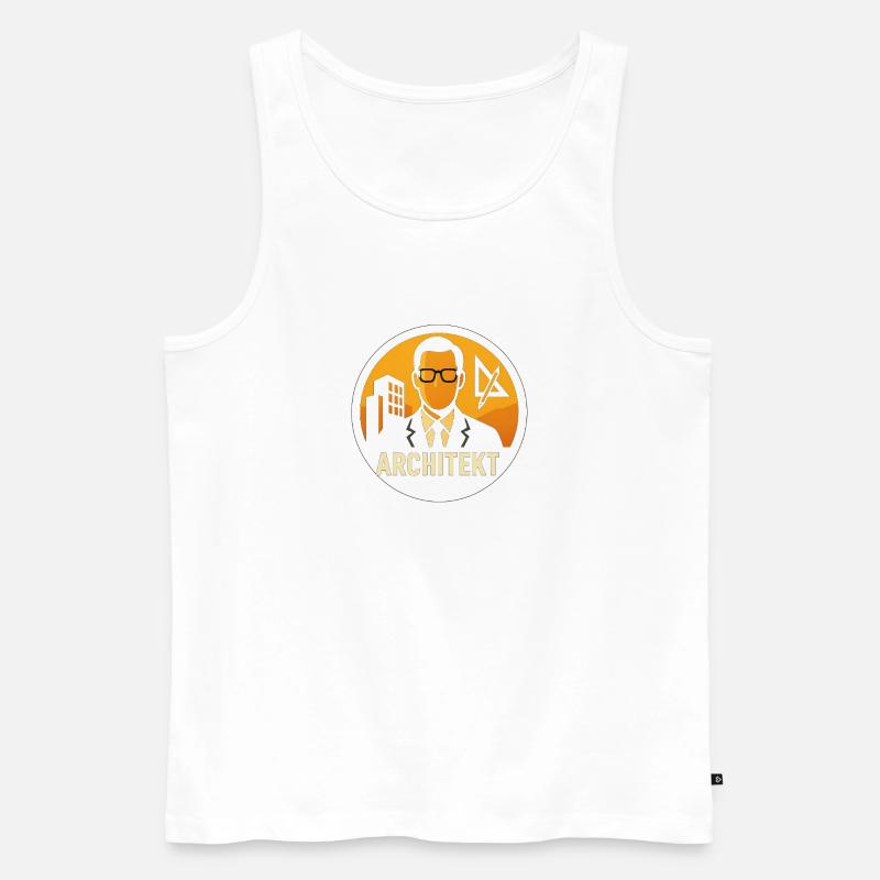 Plan d’icône d’architecte - Débardeur bio Premium Homme - blanc