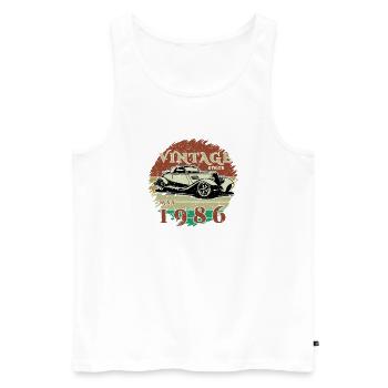 40th Birthday - Classics - Vintage since 05/1986 - Men's Premium Organic Tank Top - white - Front - Michal (187cm)