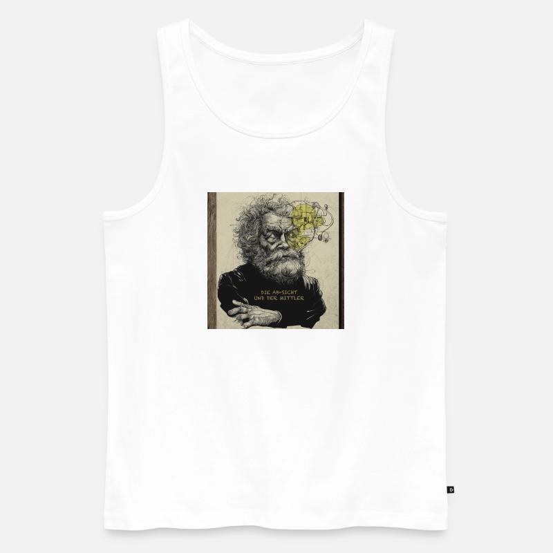 Der_Gedankenblitz-2 - Männer Premium Bio Tank Top - Weiß