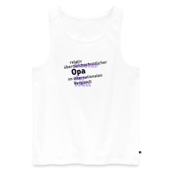 überdurchschnittlicher opa - Männer Premium Bio Tank Top - Weiß - Vorne - AI Model Male 178 light (178cm)