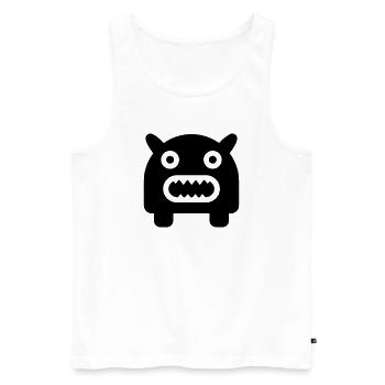 monster - Men's Premium Organic Tank Top - white - Front - Michal (187cm)