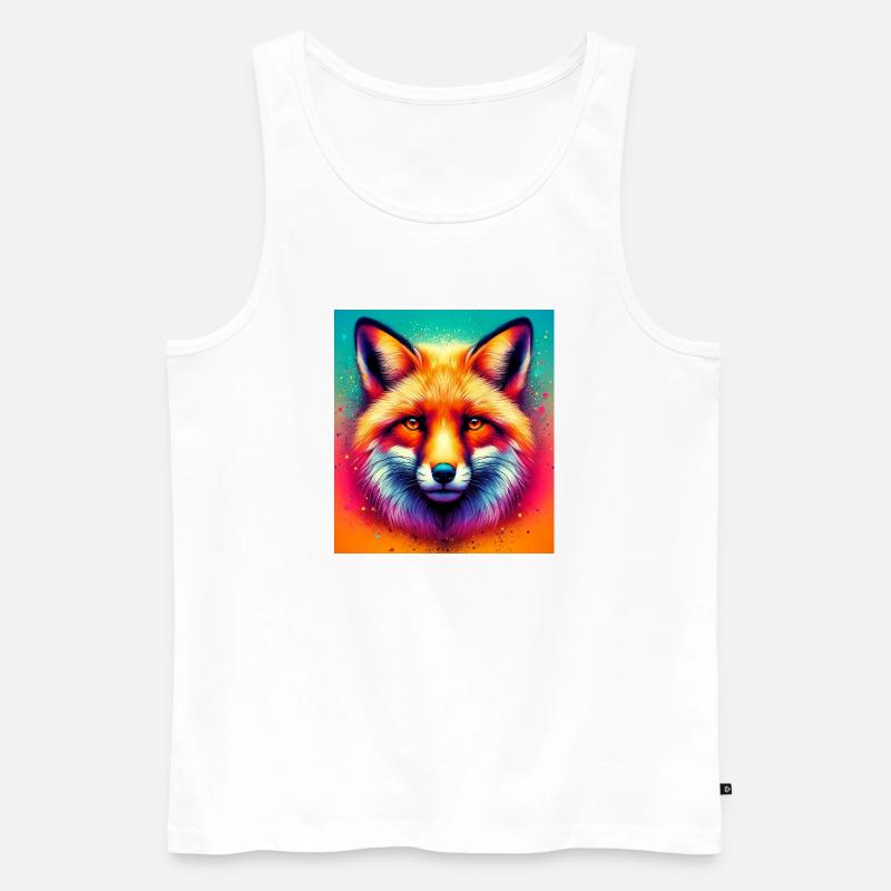 Fuchs - Männer Premium Bio Tank Top - Weiß