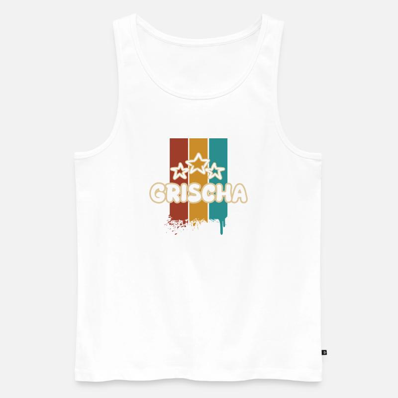Geschenkidee Grischa - Männer Premium Bio Tank Top - Weiß