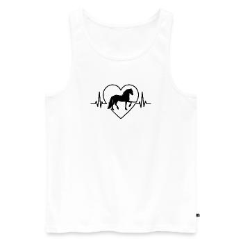 Horse Shirt, Friesian Horse Friesland - Men's Premium Organic Tank Top - white - Front - AI Model Male 178 light (178cm)
