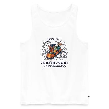 Freizeitpark Achterbahn Humor - Männer Premium Bio Tank Top - Weiß - Vorne - Michal (187cm)