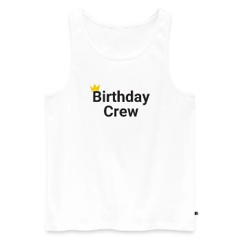 Birthday Crew - Men's Premium Organic Tank Top - white - Front - Michal (187cm)