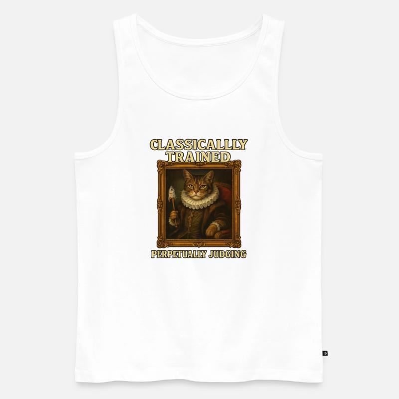 Classically Trained Perpetually Judging Renaissanc - Männer Premium Bio Tank Top - Weiß