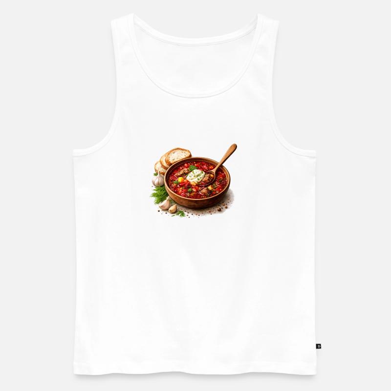 Herzhafter Eintopf - Männer Premium Bio Tank Top - Weiß