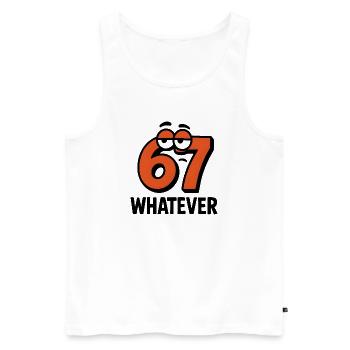 Six Seven Whatever Italian Brainrot Humor Meme - Men's Premium Organic Tank Top - white - Front - AI Model Male 178 light (178cm)