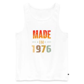 Aunt Limited Edition Humor Birthday 50 - Men's Premium Organic Tank Top - white - Front - Michal (187cm)