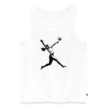 Volleyball - Männer Premium Bio Tank Top - Weiß - Vorne - Michal (187cm)