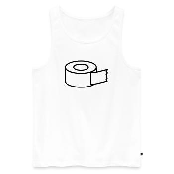Masking Tape Craft Icon - Men's Premium Organic Tank Top - white - Front - AI Model Male 178 light (178cm)