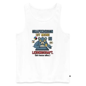 Grafikdesign Leidenschaft lustig Designer - Männer Premium Bio Tank Top - Weiß - Vorne - Michal (187cm)
