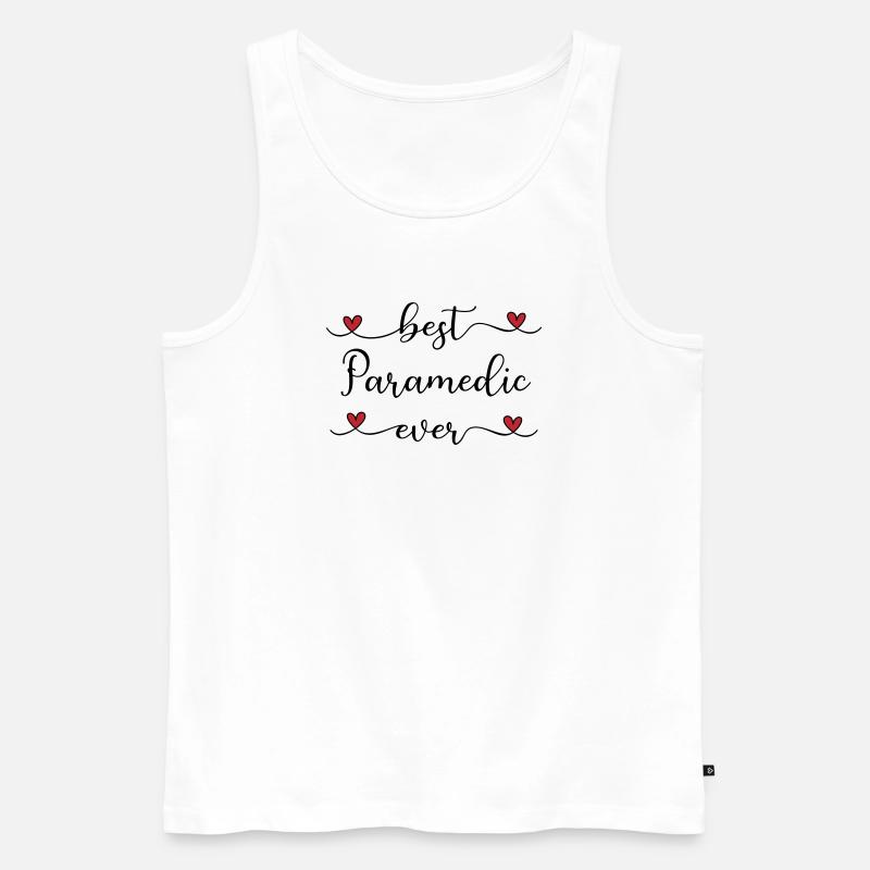 bester Sanitäter der Welt - Männer Premium Bio Tank Top - Weiß