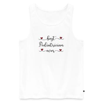 best pediatrician in the world - Men's Premium Organic Tank Top - white - Front - AI Model Male 178 light (178cm)