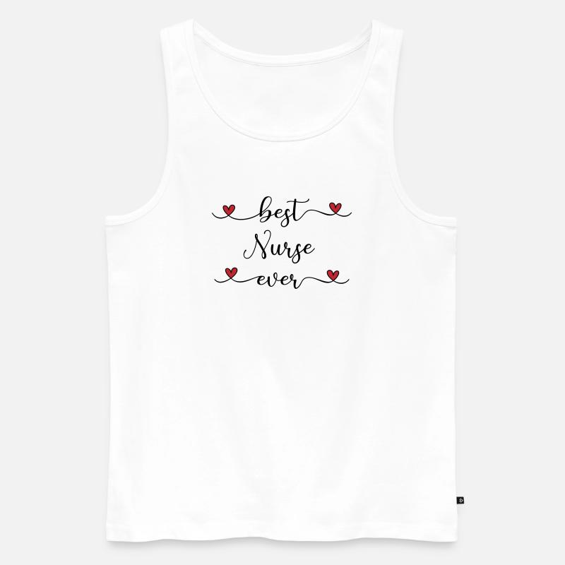beste Krankenschwester - Männer Premium Bio Tank Top - Weiß