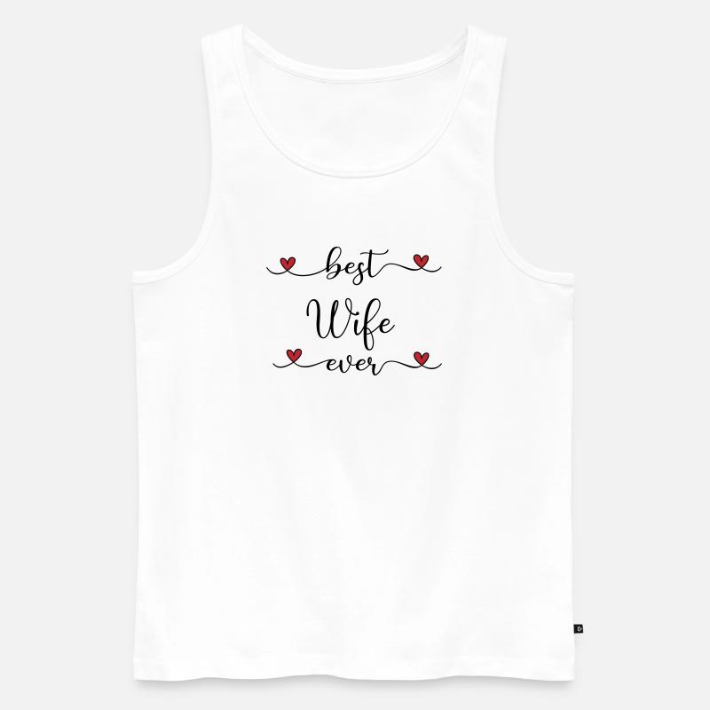 beste Ehefrau - Männer Premium Bio Tank Top - Weiß