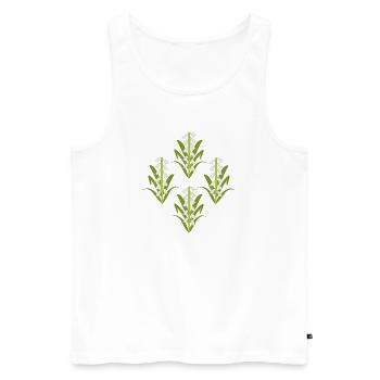 Lily of the Valley May Birthday Birth Flower - Men's Premium Organic Tank Top - white - Front - AI Model Male 178 light (178cm)