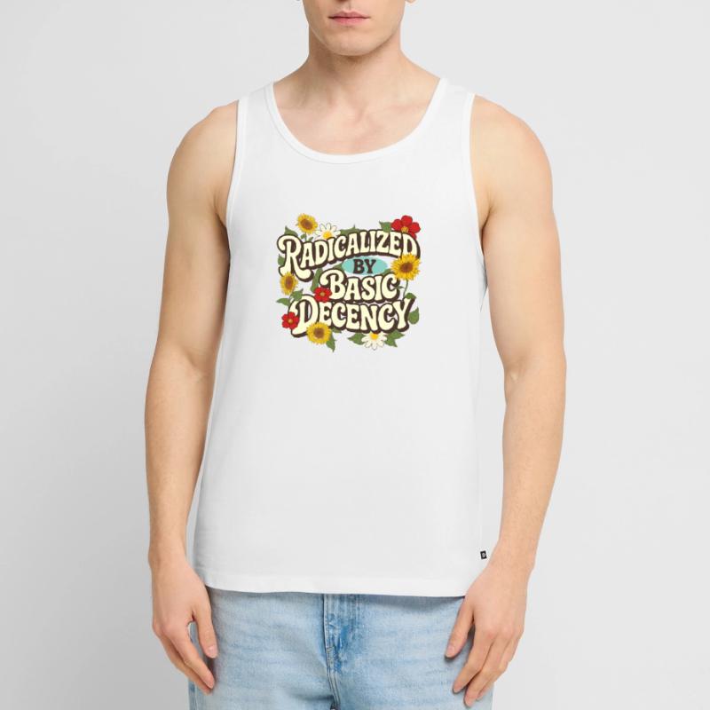 Radicalized Basic Decency Empathy Social Justice Men's Premium Organic Tank Top