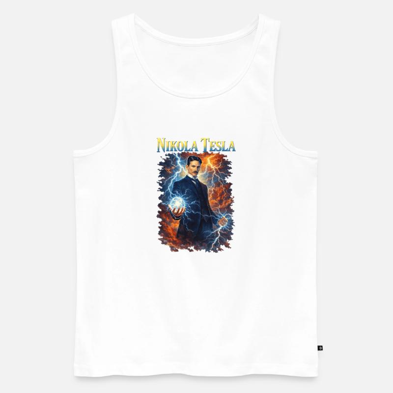 Nikola Porträt - Männer Premium Bio Tank Top - Weiß