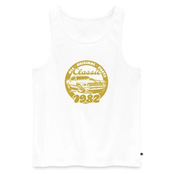 44th Birthday - Classic Musclecar 05/1982 - Men's Premium Organic Tank Top - white - Front - Michal (187cm)