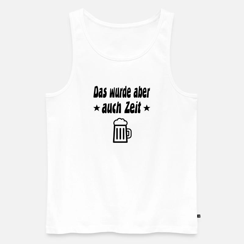 Bier - Männer Premium Bio Tank Top - Weiß