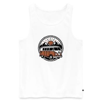 Célèbre Retro Vanlife Camper Bus - Débardeur bio Premium Homme - blanc - Devant - Michal (187cm)