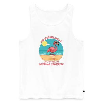 Retirement? Now it's really getting started! - Men's Premium Organic Tank Top - white - Front - Michal (187cm)