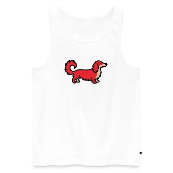 Irischer Setter Retriever Rot - Männer Premium Bio Tank Top - Weiß - Vorne - AI Model Male 178 light (178cm)