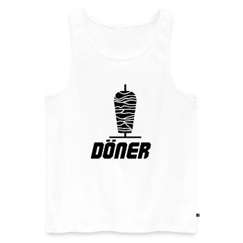 Döner Kebab - Männer Premium Bio Tank Top - Weiß - Vorne - Michal (187cm)
