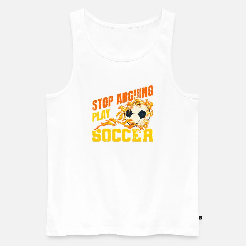 Fußball Witziger Spruch - Männer Premium Bio Tank Top - Weiß