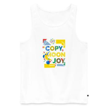 Explosion de couleurs de Moon Joy Pop Art - Débardeur bio Premium Homme - blanc - Devant - Michal (187cm)