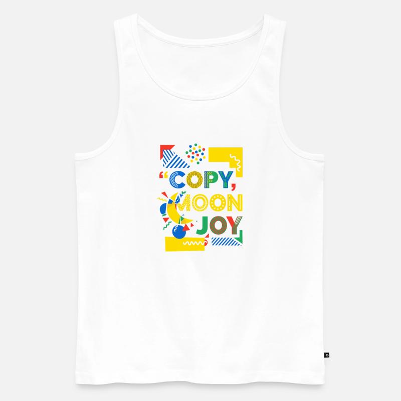 Mondfreude Pop-Art Farbexplosion - Männer Premium Bio Tank Top - Weiß