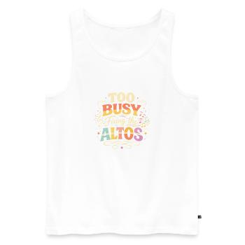 Saving alto voices | Choir director, music teacher - Men's Premium Organic Tank Top - white - Front - AI Model Male 178 light (178cm)