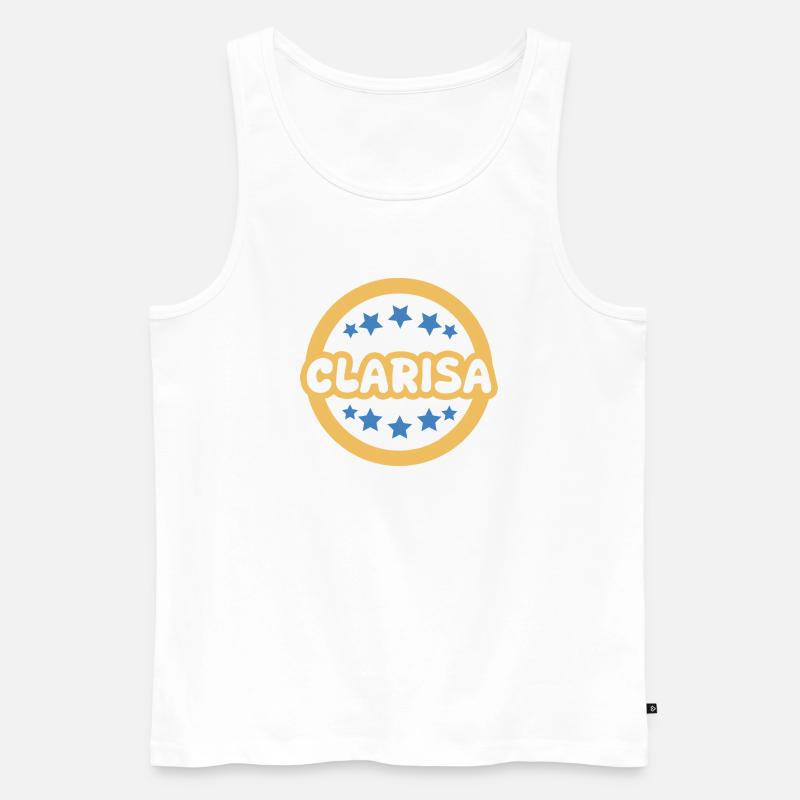 Clarisa als Geschenk - Männer Premium Bio Tank Top - Weiß