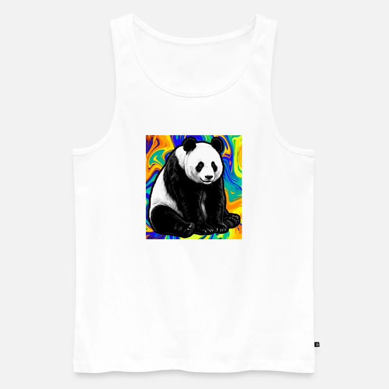 Panda - Männer Premium Bio Tank Top - Weiß