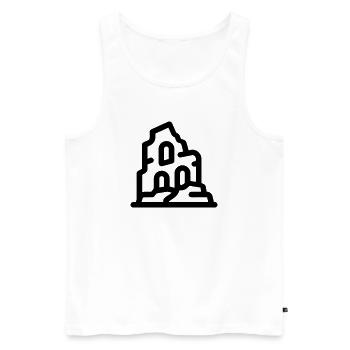 ruins - Men's Premium Organic Tank Top - white - Front - Michal (187cm)
