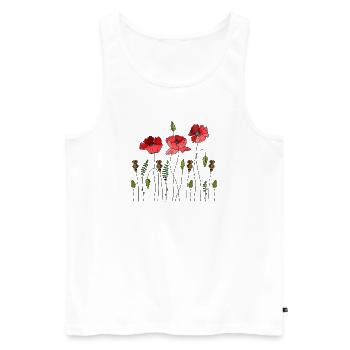 Fleur - Débardeur bio Premium Homme - blanc - Devant - Michal (187cm)