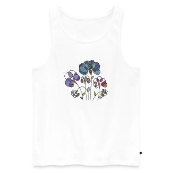 Fleur - Débardeur bio Premium Homme - blanc - Devant - Michal (187cm)
