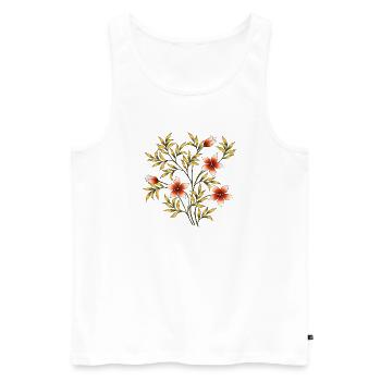 Fleur - Débardeur bio Premium Homme - blanc - Devant - Michal (187cm)